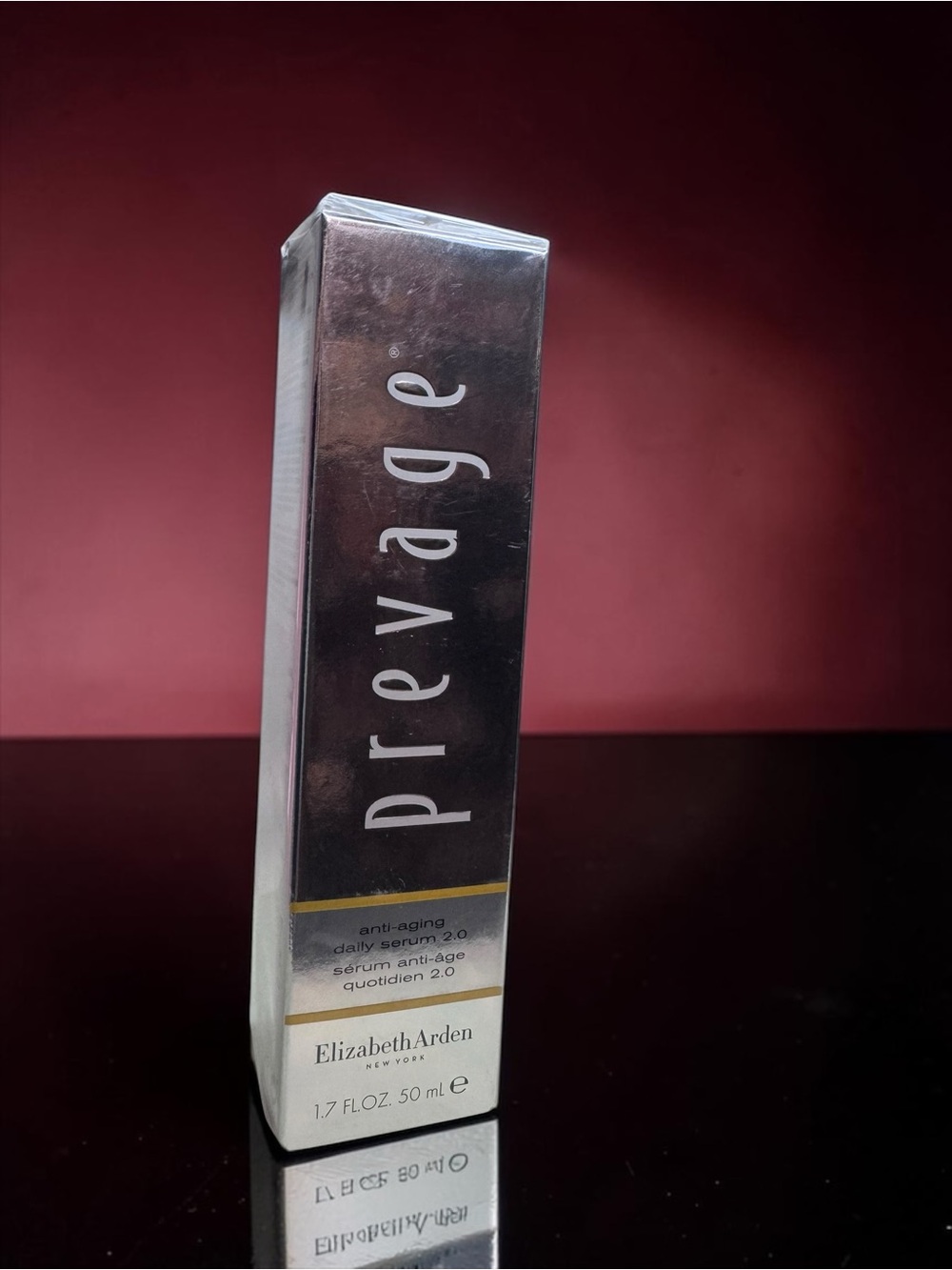Elizabeth Arden Prevage Daily Serum in Silver and White Box with Gold Accent